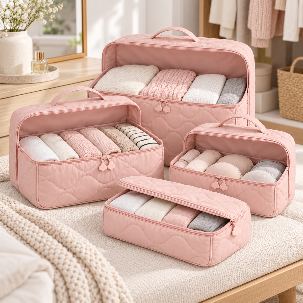 Puffy Cloud Compression Packing Cube Set