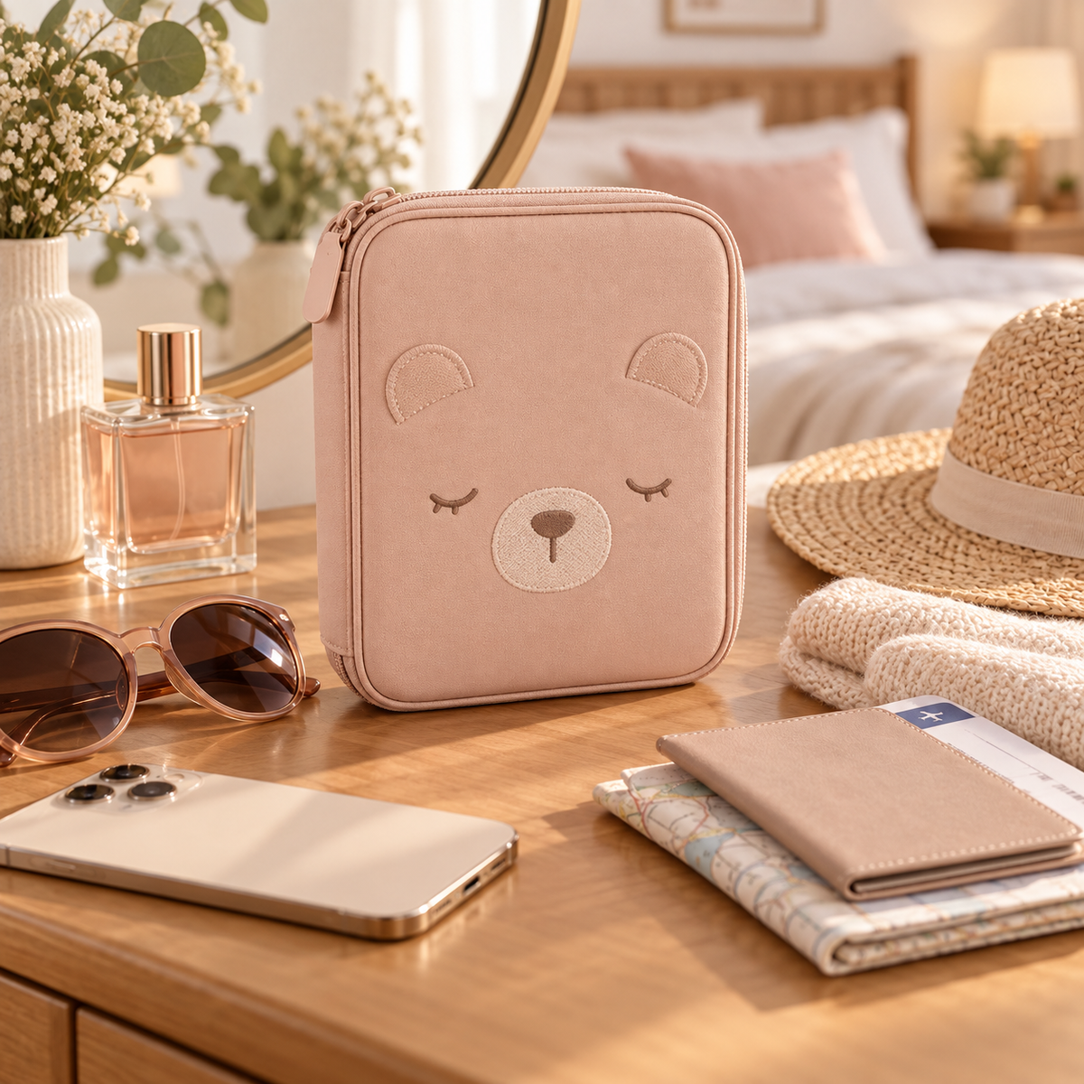 Sleepy Bear Travel Document Wallet