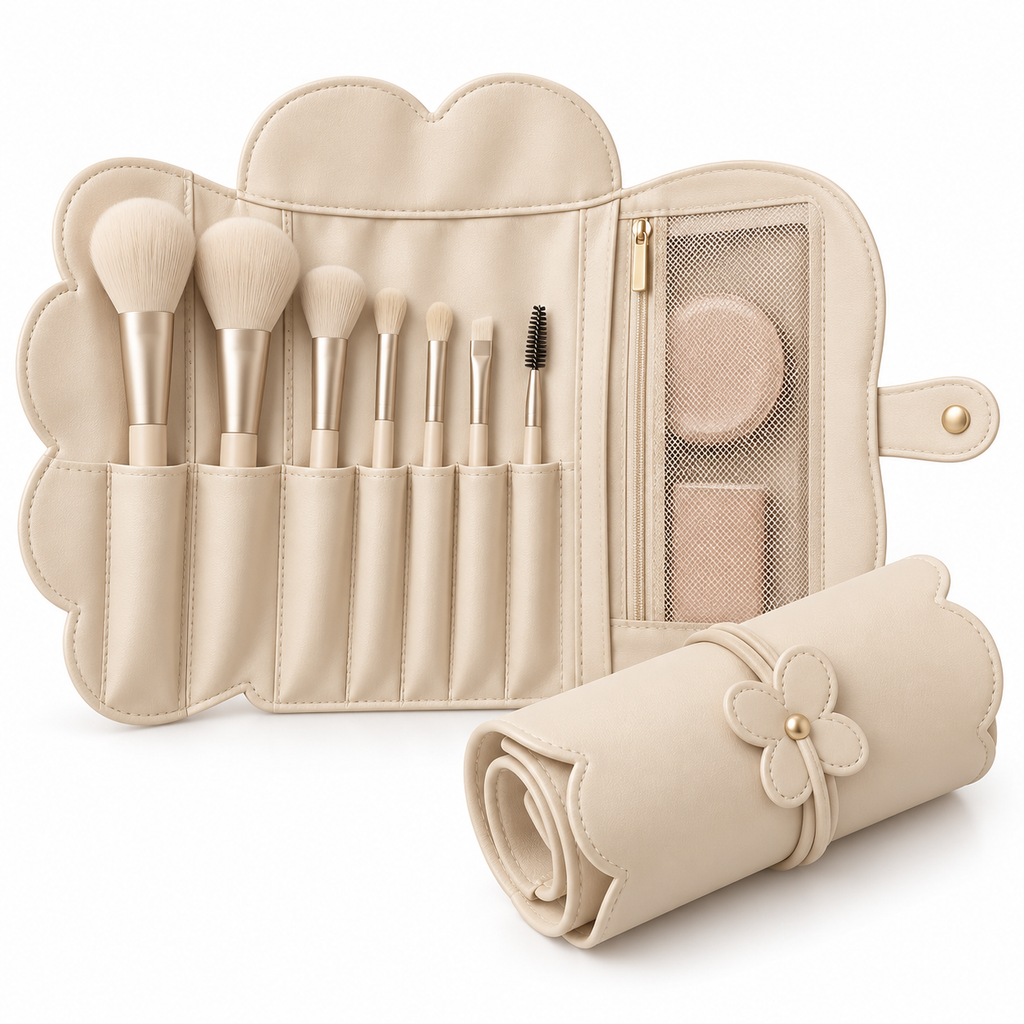 Petal Fold Cosmetic Brush Travel Roll